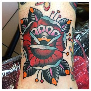 Traditional Flower Tattoo by Kapser Tattoo