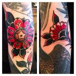 Traditional Flower Tattoo by Austin Maples
