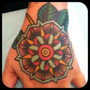 Traditional Flower Tattoo by Jeremy Whitley