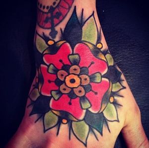 Traditional Flower Tattoo by Sam Ricketts