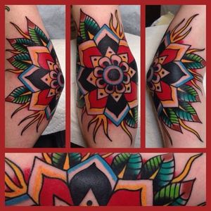 Traditional Flower Tattoo by Steve Byrne