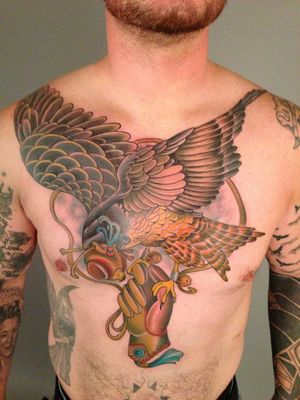 Falcon Tattoo by Dan Pemble