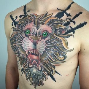 Brilliant Lion Tattoo by Dan Pemble