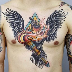 Raven Tattoo by Dan Pemble