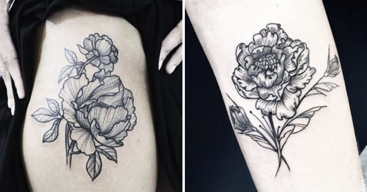 10 Gorgeous Black And Grey Peony Tattoos • Tattoodo Perfect Japanese Tattoos