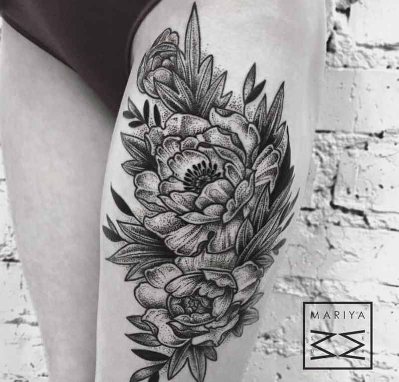 10 Gorgeous Black And Grey Peony Tattoos • Tattoodo
 Perfect Japanese Tattoos