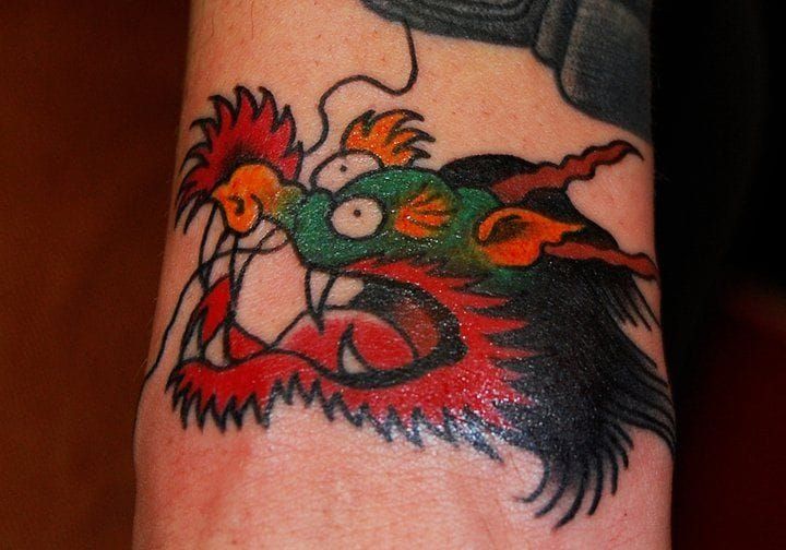 chinese dragon head tattoo flash