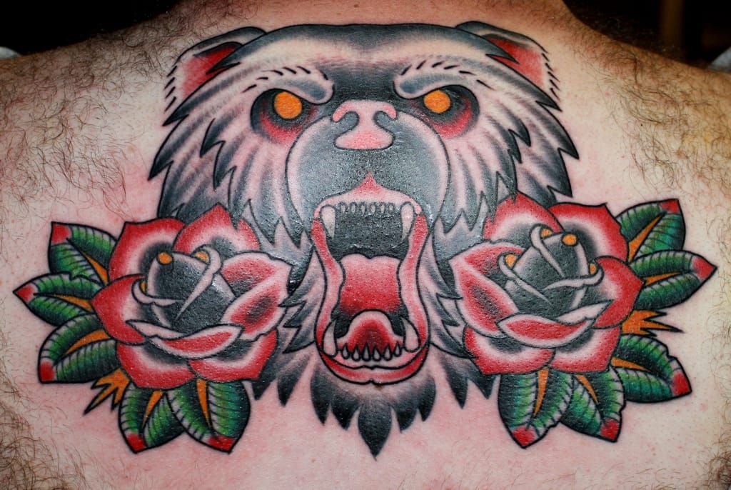 Over up beeeeaaaarrr tattoo tattoos ryanowensart roseburg oregon art  artist blackandgrey bear  Instagram