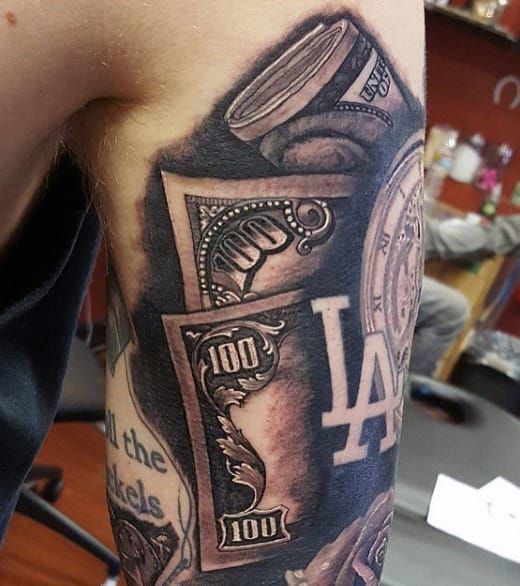 86 Hustle ideas in 2023  money tattoo sleeve tattoos gangsta tattoos