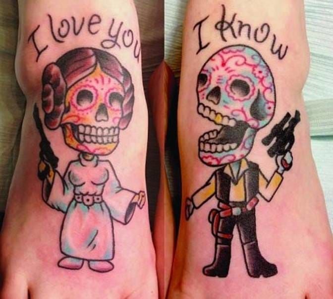 Star Wars Tattoo I love You i Know Couple tattoo   Star wars  tattoo Couple tattoos Tattoos
