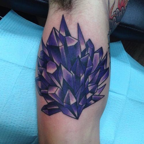 8 Sparkly  Magical Amethyst Crystal Tattoos  Tattoodo