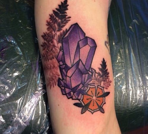 8 Sparkly & Magical Amethyst Crystal Tattoos • Tattoodo