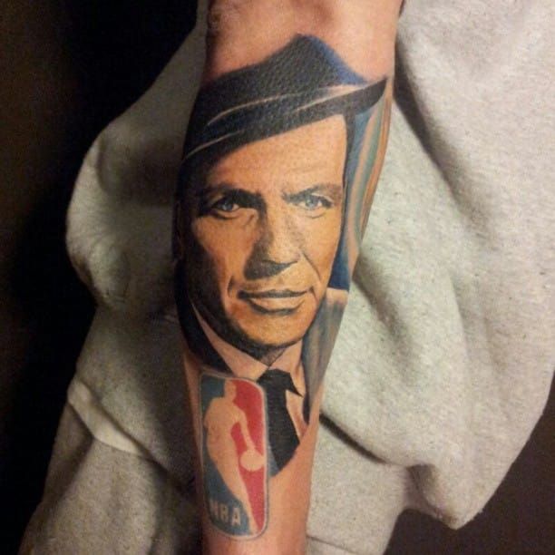 The infamous portrait of the bad boy Frank Sinatra on christianbl4ke done  with dynamiccolor vitalitreetattoo joncamposart  Instagram