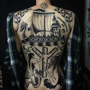 Beautiful backpiece by Sway Tattooer and Jemma Jones