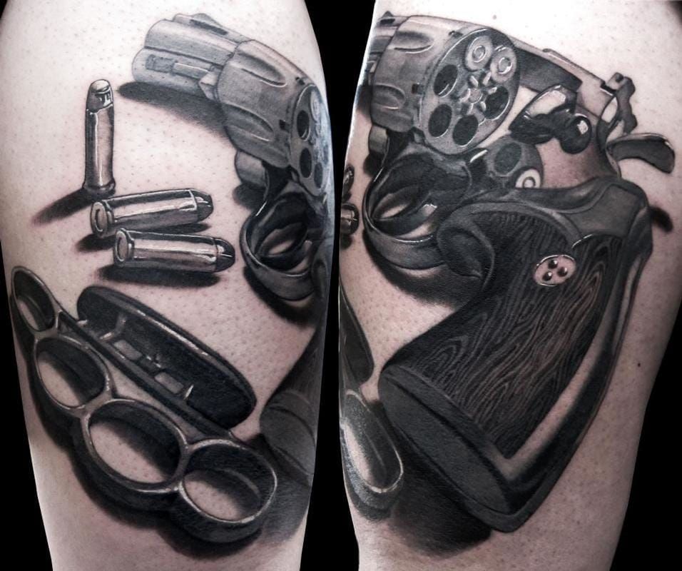 Guns money and the power of evil tattoos