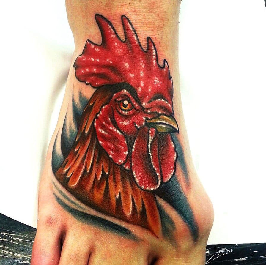 my rooster tattoo by naomiwhaley4 on DeviantArt