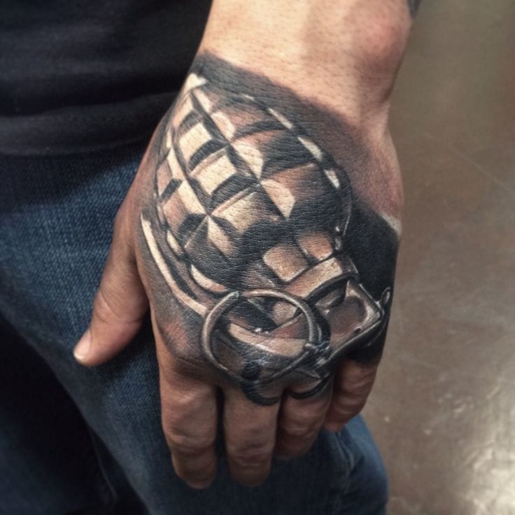 grenade tattoo