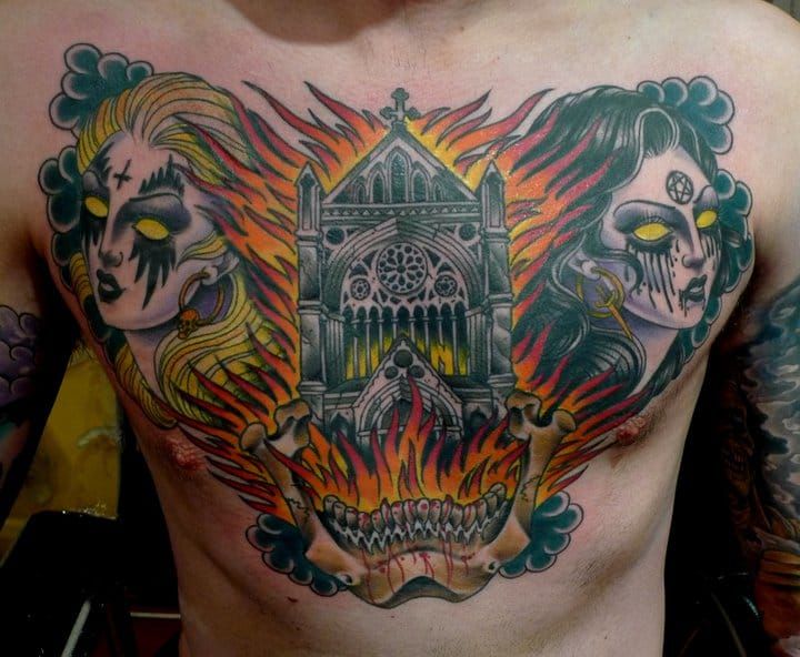 Tattoo uploaded by V  Another castle castle blackwork stronghold  scenery medieval church cathedral realism  Tattoodo