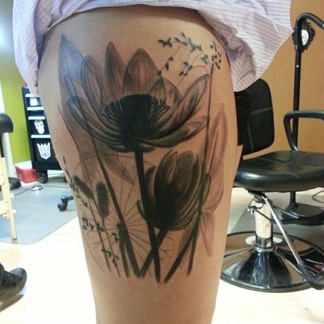 XRay Lily by Maxine Ng at Ironfist Tattoo Singapore  rtattoos