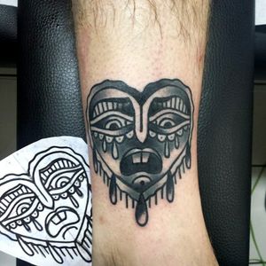 10 Timeless Crying Heart Tattoos Tattoodo