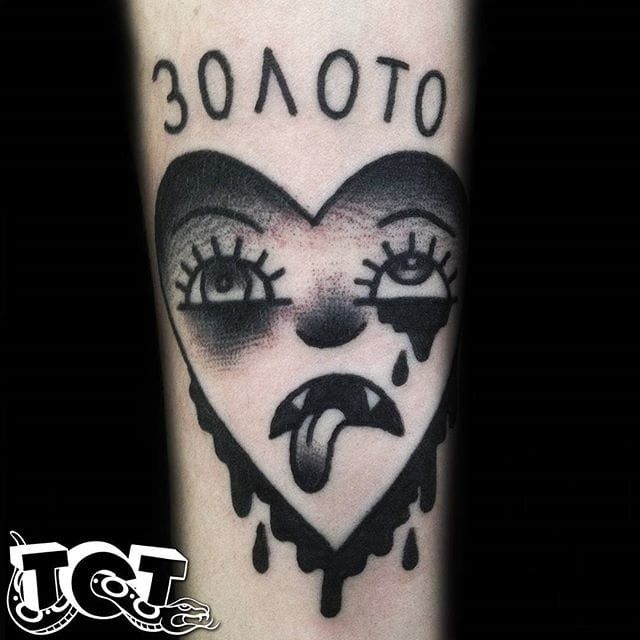 Crying Heart Tattoo by True Colors Tattoo
