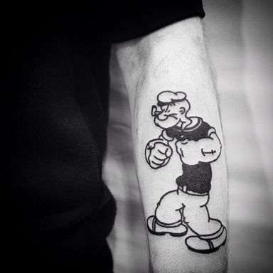 15 Mighty Popeye Tattoos