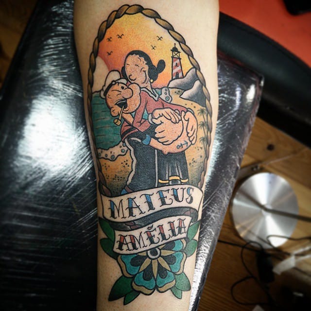 Popeye the Sailor Man! — Lighthouse Tattoo