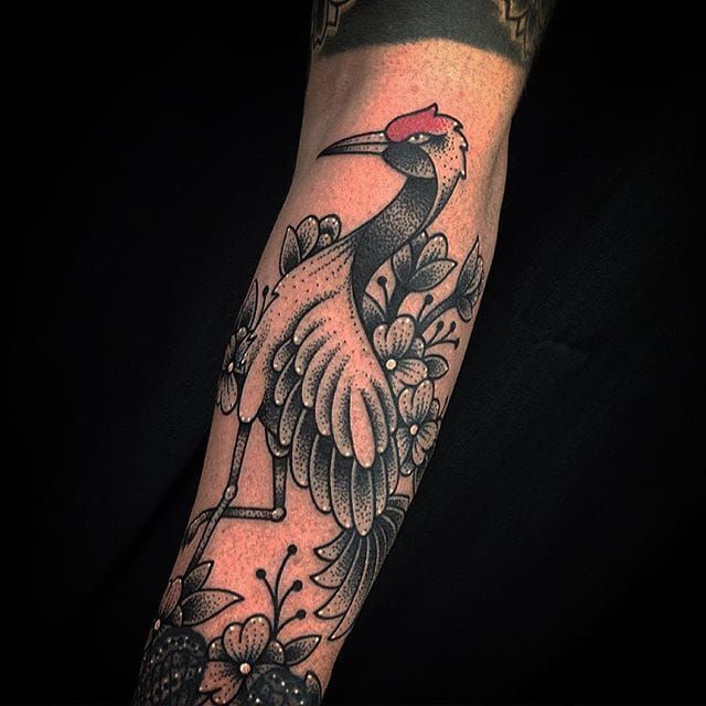 40 awesome crane tattoo ideas that will impress you   Онлайн блог о  тату IdeasTattoo