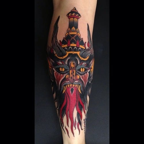 Demon Tattoo by Herb Auerbach