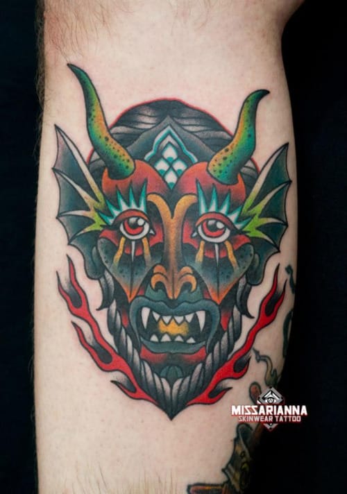 Demon Tattoo by Miss Arianna