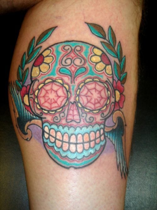 Choosingtattoos.net - Artist unknown #sugarskull #skull