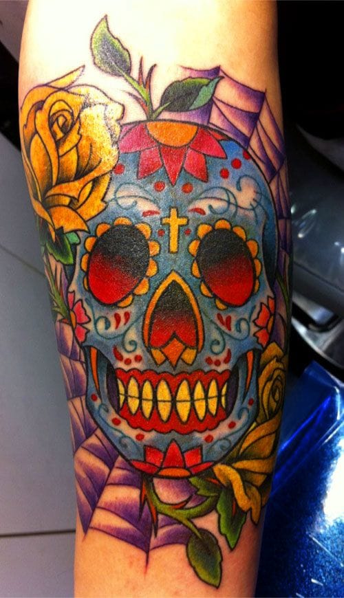 David Attonito, Good Clean Fun Tattoos #sugarskull #skull #DavidAttonito