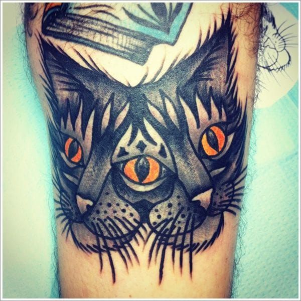8 Trippy Three Eyed Cat Tattoos  Tattoodo