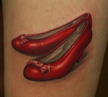 Matching mother and daughter ruby slippers tattoo
