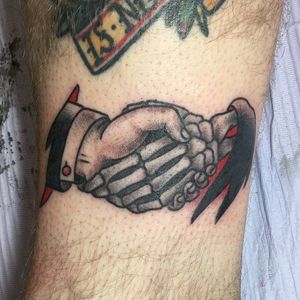 8 Deathly Skeleton Handshake Tattoos Tattoodo