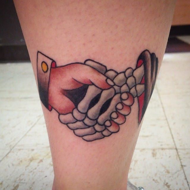 Chained handshake tattoo  Tattoogridnet