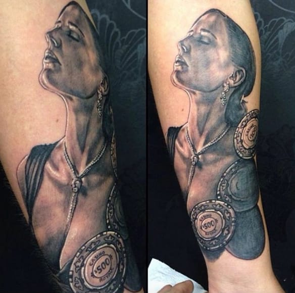 Tattoo uploaded by Charlie Connell • The name is Bond, James Bond. Tattoo  by Harmony Nixon. (Via IG - harmony_nixon) #RogerMoore #007 • Tattoodo