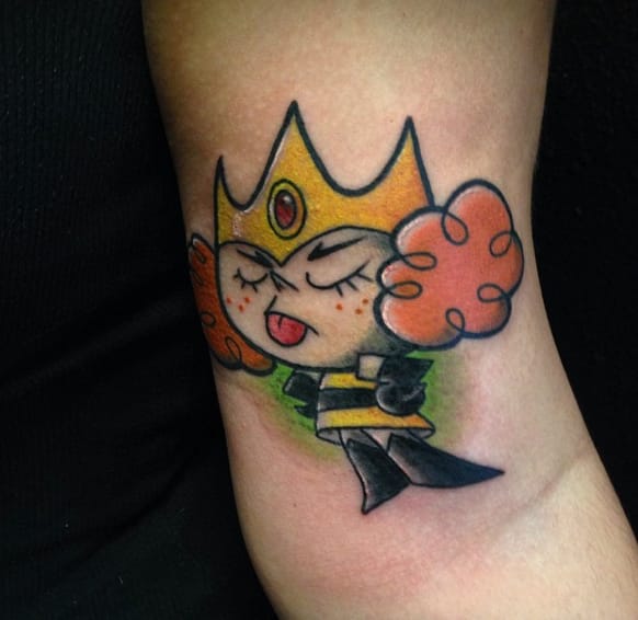 Princess Morbucks tattoo by Christa (Instagram @chrisritch).