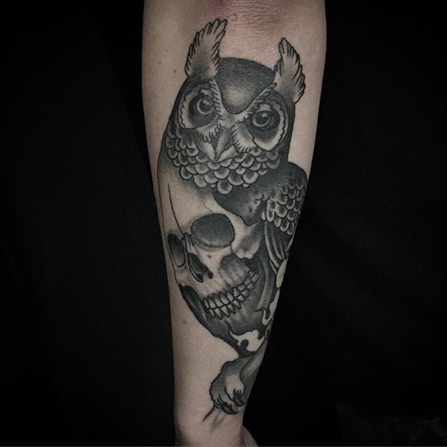 Owl  sugar skull Tattoo design for brest or chest by redtrujillo on  DeviantArt