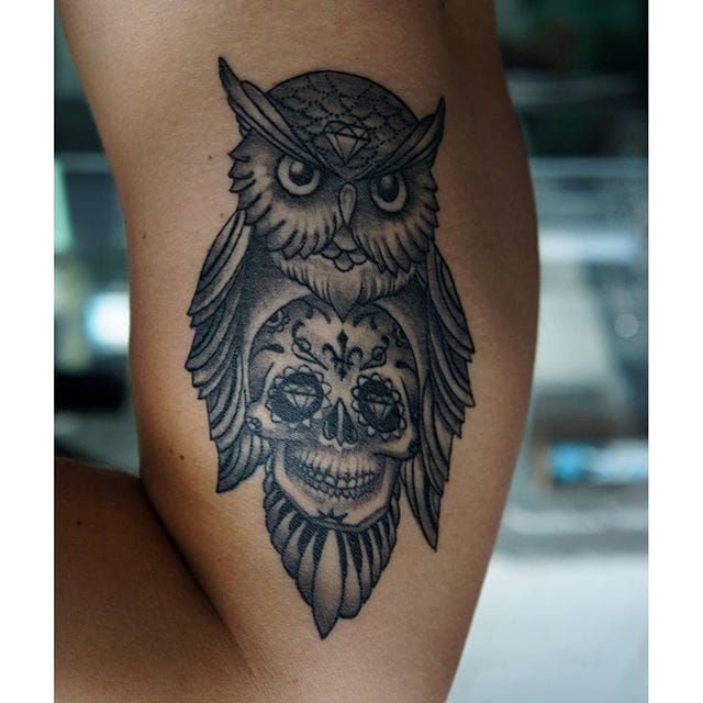 Details 95 about owl back tattoo best  indaotaonec