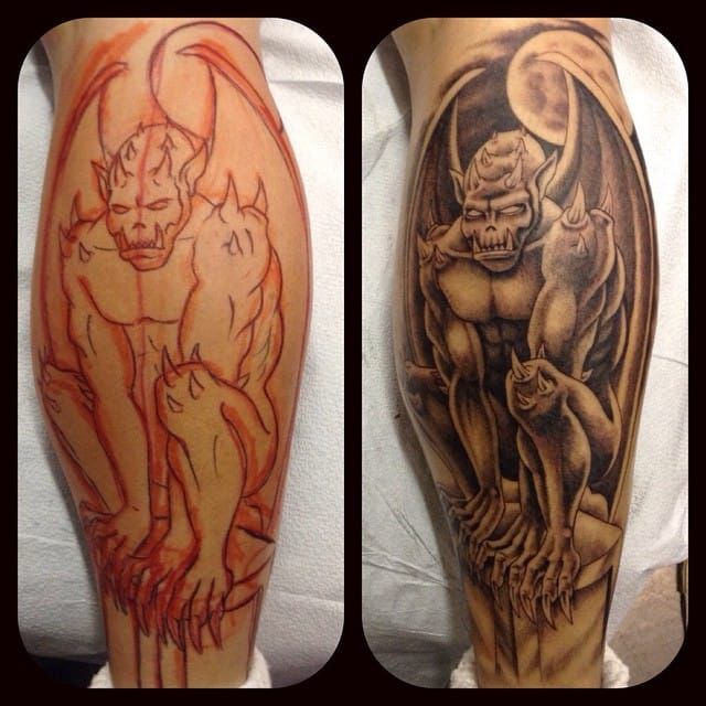 Gargoyle demon dude by Timothy B Boor TattooNOW