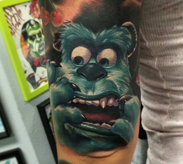 JDIII Tattoo Art - Custom Monsters Inc. Mike & Sully for Troy