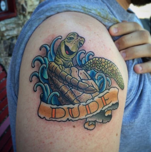 Finding Nemo Crush turtle tattoo findingnemo turtle crush tattoo   TikTok