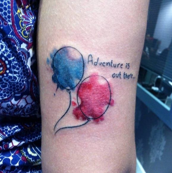 Pride N Envy Tattoos na Twitteru This amazing watercolor piece inspired  by the disney movie UP was made by our talented artist timittattoos Do  you like this movie Tell us in the