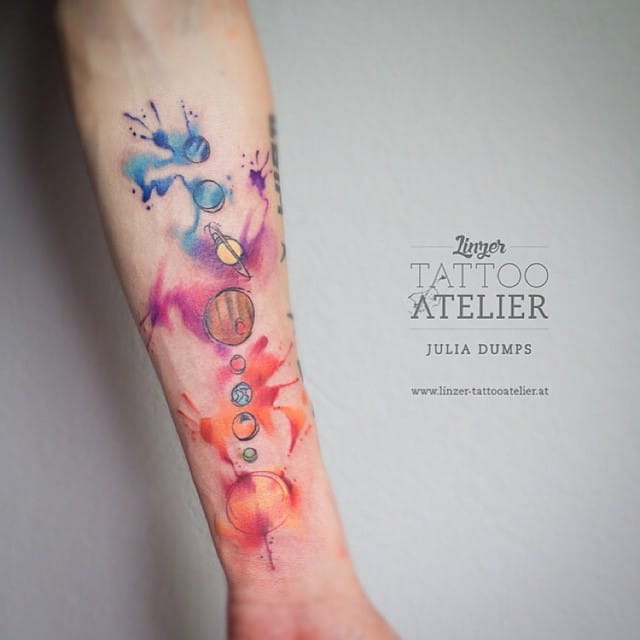 Solar system tattoo by Julia Dumps #solar #solarsystem #space #planets #astronomy