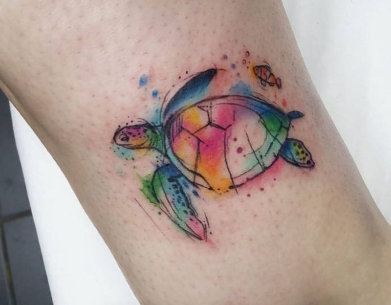 We Love Watercolor Animal Tattoos • Tattoodo