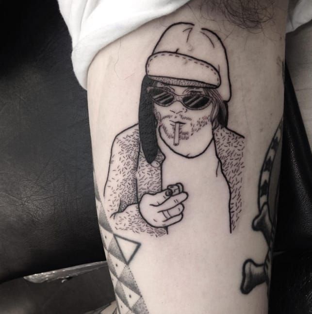 Kid Cudi reveals new tattoo in tribute to Kurt Cobain and Daniel Johnston