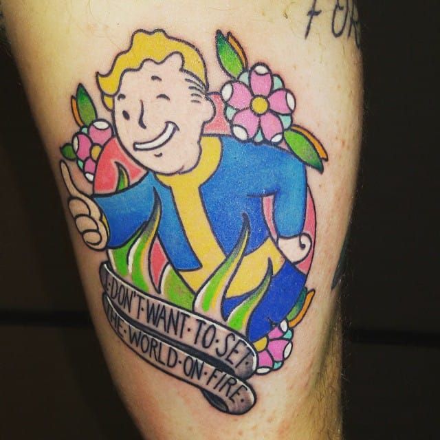 60 Vault Boy Tattoo Designs For Men  Fallout Ink Ideas