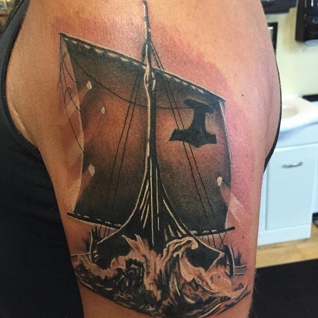 Viking Ship Tattoo  BaviPower Blog