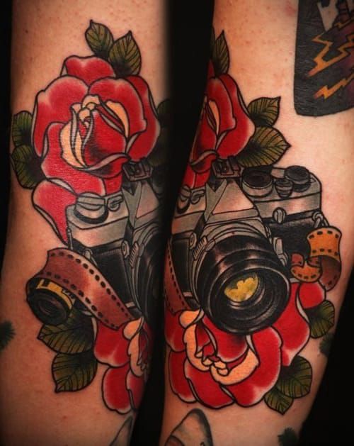 9 Solid Traditional Camera Tattoos • Tattoodo